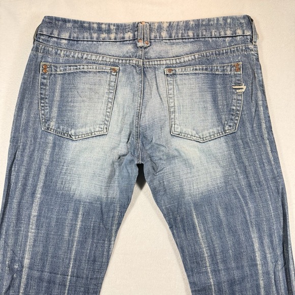 Diesel Zink Jeans Mens 38x34 Bootcut Y2K Faded Whiskered Made in Italy